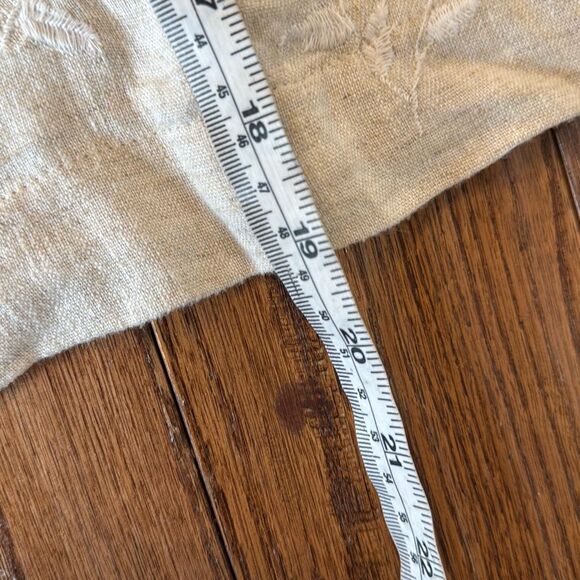 Abercrombie tan embroidered linen tank pant set medium/ large - Picture 12 of 15